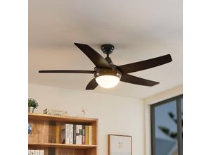 4251911788877 - Lindby - Deckenventilator mit Lampe Auraya aus Metall mit Fernbedienung für Wohnzimmer & Esszimmer von