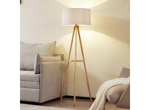 4251911792201 - Lindby - Stehlampe Adamio aus Holz für Wohnzimmer & Esszimmer von