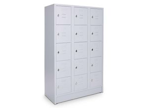 4251915400676 - CEHA Schließ- und Fächerschrank mit 105 cm Breite und 15 Fächer lichtgrau lichtgrau