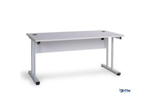 4251915404735 - CEHA Büroschreibtisch mit T-Fuß und Knieraumblende 160 x 80 cm grau