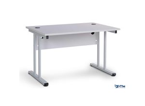 4251915404759 - CEHA Büroschreibtisch mit T-Fuß und Knieraumblende 120 x 80 cm grau