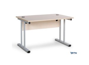 4251915404766 - CEHA Büroschreibtisch mit T-Fuß und Knieraumblende 120 x 80 cm ahorn