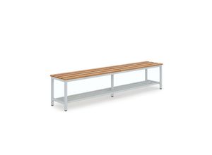 4251915409303 - CEHA Garderoben-Sitzbank 150 cm mit Holzleisten und Schuhrost