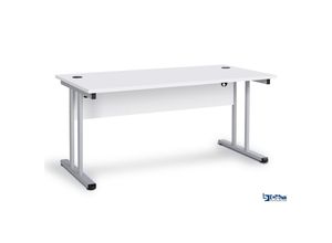 4251915409709 - CEHA Büroschreibtisch mit T-Fuß und Knieraumblende 160 x 80 cm weiß