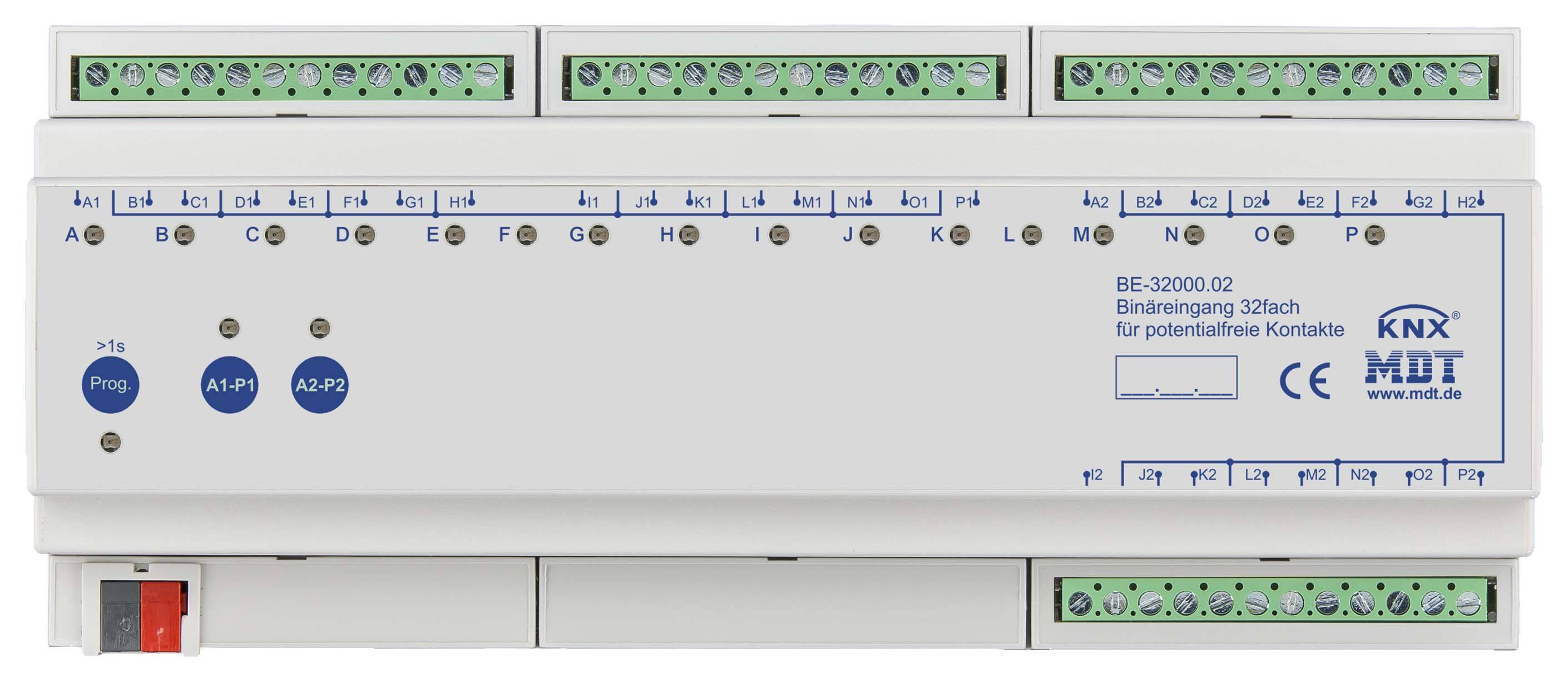 4251916110130 - MDT Binäreingang 32-fach 12TE REG Ausführung potentialfrei BE-3200002