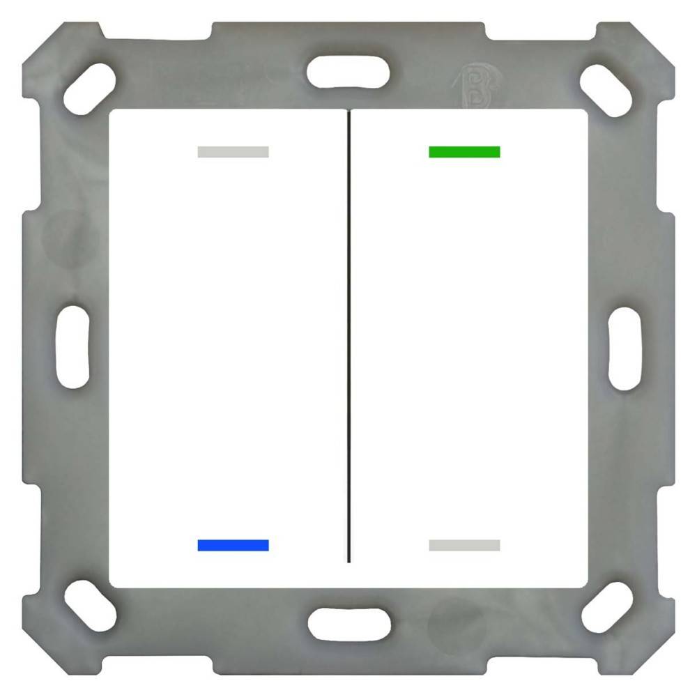 4251916110802 - MDT BE-TAL55T201 Taster Light 55 2fach RGB-W Tempsensor Reinweiß gl Neutral