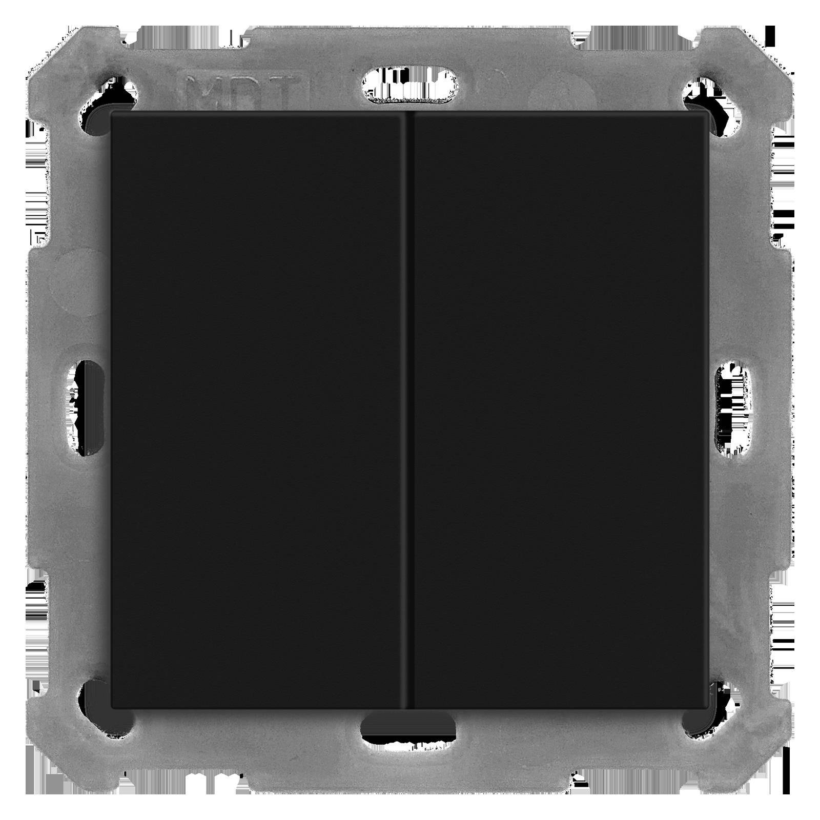 4251916112615 - MDT BE-TAL55B20601 KNX Taster Light 55 Basic 2-fach Schwarz matt Neutral