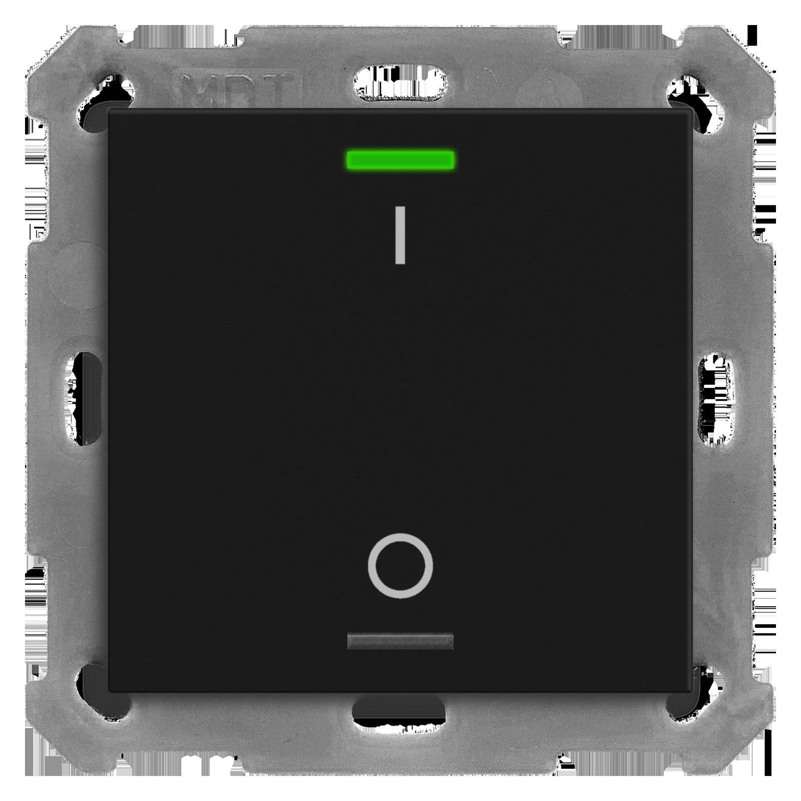 4251916112646 - MDT BE-TAL55T106B1 KNX Taster Light 55 1f RGBW Temperatursensor sw matt Schalt