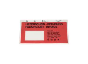 4251924705199 - terra Dokumententaschen aus Papier Aufdruck Lieferschein - Rechnung VE 1000 Stk LxB 240 x 131 mm rot ab 10 VE