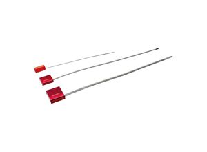 4251924705410 - Drahtseilplombe Stahl rot Außenlänge 275 mm ab 500 Stk