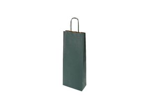 4251924707513 - Flaschentasche aus Papier 1 Flasche Außen-LxB 395 x 80 mm VE 300 Stk dunkelgrün ab 10 VE ratioform