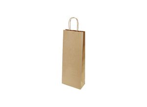 4251924707520 - Flaschentasche aus Papier 1 Flasche Außen-LxB 395 x 80 mm VE 300 Stk beige ab 10 VE ratioform