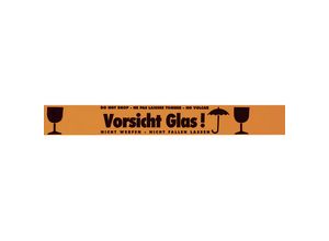 4251924717369 - Signal-Warnband Aufdruck Vorsicht Glas! Nicht werfen - nicht fallen lassen VE 3 Stk orange ab 20 VE