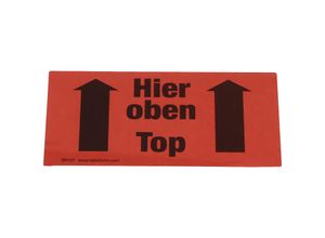 4251924718670 - Warnetiketten Aufdruck Hier oben VE 1000 Stk LxB 145 x 70 mm ab 10 VE