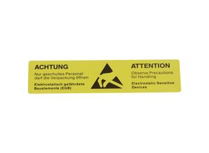 4251924718748 - Warnetiketten Aufdruck Elektrostatisch gefährdet permanent haftend VE 1000 Stk LxB 105 x 26 mm ab 10 VE