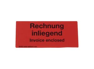 4251924718830 - Warnetiketten Aufdruck Rechnung inliegend VE 1000 Stk LxB 80 x 40 mm ab 10 VE