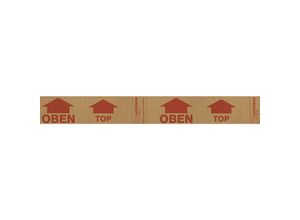 4251924725166 - Papier-Warnband terra Aufdruck OBEN TOP VE 6 Stk braun rot ab 100 VE