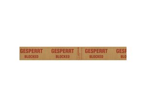 4251924725197 - Papier-Warnband terra Aufdruck GESPERRT BLOCKED VE 6 Stk braun rot ab 100 VE