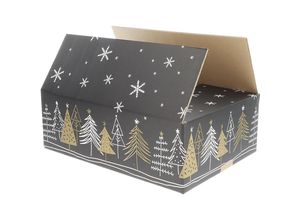 4251924750229 - Versandkarton Christmas Winter terra schwarz VE 15 Stk LxBxH 390 x 290 x 177 mm ab 5 VE