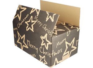 4251924750274 - Versandkarton Christmas Stars terra schwarz VE 15 Stk LxBxH 310 x 200 x 140 mm ab 5 VE