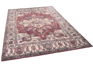 4251924900204 - Teppich GINO FALCONE Adara GF 121 Teppiche Gr B L 160 cm x 230 cm 3 mm 1 St rot Orientalische Muster Flachgewebe Orient-Optik Vintage Design waschbar