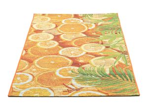 4251924902390 - Teppich SANSIBAR Rantum Beach 001 Teppiche Gr B L 100 cm x 200 cm 5 mm 1 St orange Esszimmerteppiche Flachgewebe modernes Sommer Design In- und Outdoor geeignet