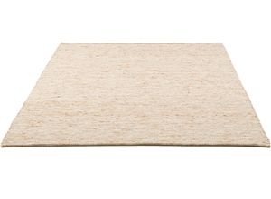 4251924921049 - Wollteppich SANSIBAR Hörnum Teppiche Gr B L 70 cm x 140 cm 12 mm 1 St beige (dark beige) Schurwollteppiche Handweb Teppich meliert reine gewalkte Wolle handgewebt