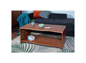 4251935919240 - Sam Outillage - Couchtisch mit Ablage Akazie massiv 115 x 55 x 45 cm nussbaumfarben ada