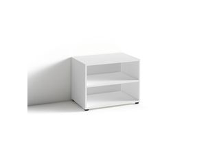 4251942200799 - Byliving - tv Stand victoria   kleines Regal weiß   Beistelltisch 60 cm breit   Wohnzimmertisch   Schrank   tv Bank   tv Tisch   Weiß   60 x 45 x 39