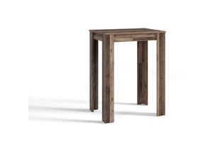 4251942207071 - Bartisch Nele   Industrial-Look Küchentisch in Old Wood-Optik   Hoher Esstisch   80 x 60 h 104 cm - Byliving