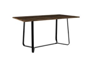 4251942211771 - Byliving - Esstisch Talea   Moderner Küchentisch in Old-Wood-Optik   Gestell Metall schwarz pulverbeschichtet   Großer Esstisch   b 140 h 76 t 90 cm