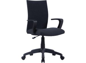 4251942229219 - Chefsessel sit   Kunststoff schwarz   Bezug Webstoff schwarz   Höhenverstellung  gebremste Sicherheitsrollen   b 55 h 865- 94 t 585 cm - Byliving