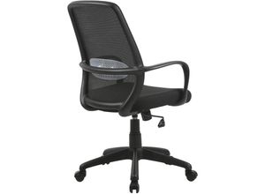 4251942239973 - Chefsessel smesh   Stoff schwarz Netzstoff schwarz   Gasdruckfeder   Wippmechanik   b 58 h 98 -1055 t 59 cm - Byliving