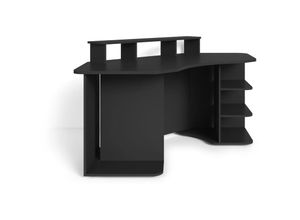 4251942246797 - Schreibtisch thanatos   Gaming-Tisch in Schwarz   Eck-Schreibtisch mit viel Stauraum und xxl Tischplatte   Computer-Tisch   mit Aufsatz   198x76x85cm