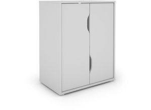 4251942248180 - Aktenschrank belfast   mit viel Stauraum   2 Türen   Melamin Weiß   b 60 h 765 t 37 cm - Byliving