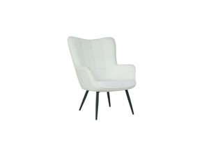 4251942249781 - Sessel UTA Bouclébezug off-white Gestell Metall schwarz 4251942249781 - Sessel UTA Bouclébezug off-white Gestell Metall schwarz