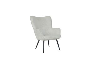 4251942249798 - Sessel UTA Cordbezug off-white Gestell Metall schwarz
