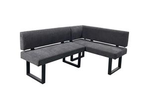 4251942250008 - Byliving - Eckbank vancouver   Webstoff anthrazit   Metall Gestell schwarz pulverbeschichtet   Taschenfederkern   1815 x 125 h 86 cm