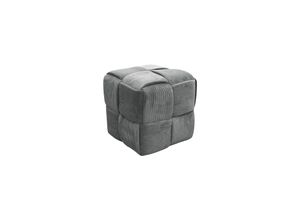 4251942250145 - Pouf URBAN Cordbezug grau Vollpolster B 40 H 40 T 40 cm 4251942250145 - Pouf URBAN Cordbezug grau Vollpolster B 40 H 40 T 40 cm