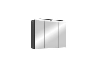 4251942258554 - Spiegelschrank SPREE Breite 80 cm anthrazit LED Beleuchtung