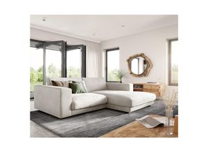 4251943861180 - Eckcouch Cubico Cord Beige 250x190 Recamiere rechts Ecksofa