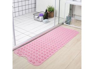 4251953520749 - Badewannenmatte 100 x 40 cm Rosa Duschmatte Badematte Rutschfest Wanneneinlage