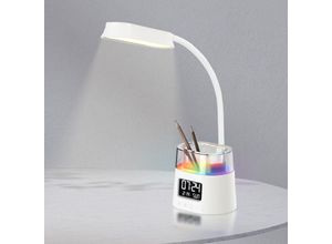 4251966212204 - Wilit - Schreibtischlampe Kinder led mit Stifthalter Tischlampe Touch Dimmbar mit Uhr Kalender Timer Tischleuchte für Wohnzimmer Arbeitszimmer