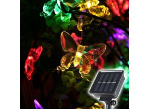 4251966215793 - Solar Lichterkette Aussen Schmetterling 10M 50 led Lichterketten Wasserdichte für Sommer Garten Bäume Terrasse Weihnachten Hochzeiten Partys