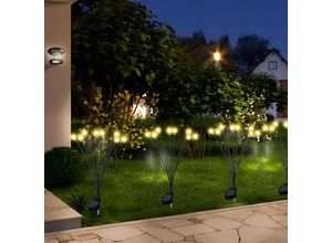 4251966216387 - SALCAR LED Solarleuchten Gartendeko 2 Stück 8 LEDs Kristall Kugeln Gartendeko Solar Gartenleuchte Außen Wasserdicht Solarlampen für Außen Garten