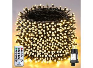 4251966219401 - - led Lichterkette Weihnachtsbaum 31V Christbaumbeleuchtung Außen mit Fernbedienung Wasserdicht Lichterkette mit 8 Modi und Memory für Innen