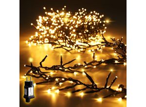 4251966219432 - Led Cluster Lichterkette Außen Weihnachtslichterkette mit 8 Modi und Memory Wasserdicht Christbaumbeleuchtung für Innen Außen Garten 2m - Salcar