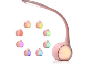 4251966220575 - Led Schreibtischlampe Kinder Schreibtischlampe Farbwechsel Nachttischlampe Kinder Mädchen Nachttischlampe Touch Dimmbar mit 3 Helligkeitsstufen