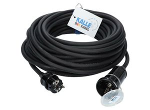 4251967702698 - Kalle Das Kabel - Kalle Verlängerungskabel Schuko Colour 25mm² schwarz IP44 50 Meter