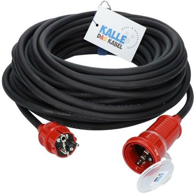 4251967702797 - Kalle Das Kabel - Kalle Verlängerungskabel Schuko Colour 25mm² rot IP44 5 Meter